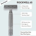 Rockwell Razors - Adjustable Safety Razor 6S - Matte Gray Stainless Steel