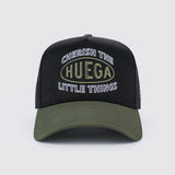 Huega House Circuit | Army Green & Black Snapback Hat - High Profile