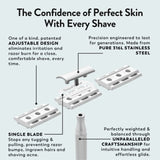 Rockwell Razors - Adjustable Safety Razor 6S - Matte Gray Stainless Steel