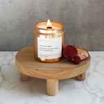 Candlefolk Spiced Cider Scented Soy Candle with Wood Wick in a 9 oz Metal Tin