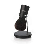Vie-Long Nordik Horse Hair Shave Brush Gift Set - Modern Black Handle & Stand
