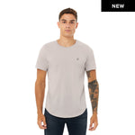 BLKT Drop Cut SS Monogram Tee - Cool Gray