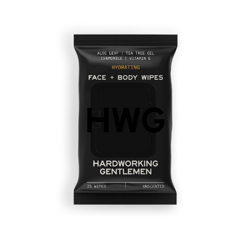 Hardworking Gentlemen Hydrating Face & Body Wipes 25 Pack