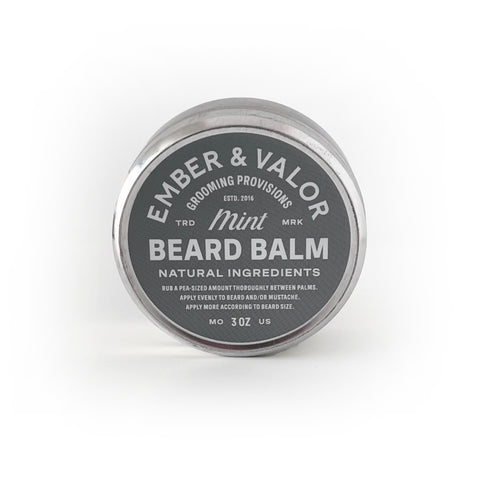 Ember & Valor Mint Beard Balm 3 oz.